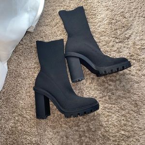 Zara heeled sock boot